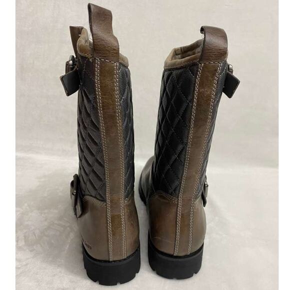 Calvin Klein Jeans Billy Mens Leather Quilted Brown Boots Sz 9 Hipster Western - Picture 6 of 11
